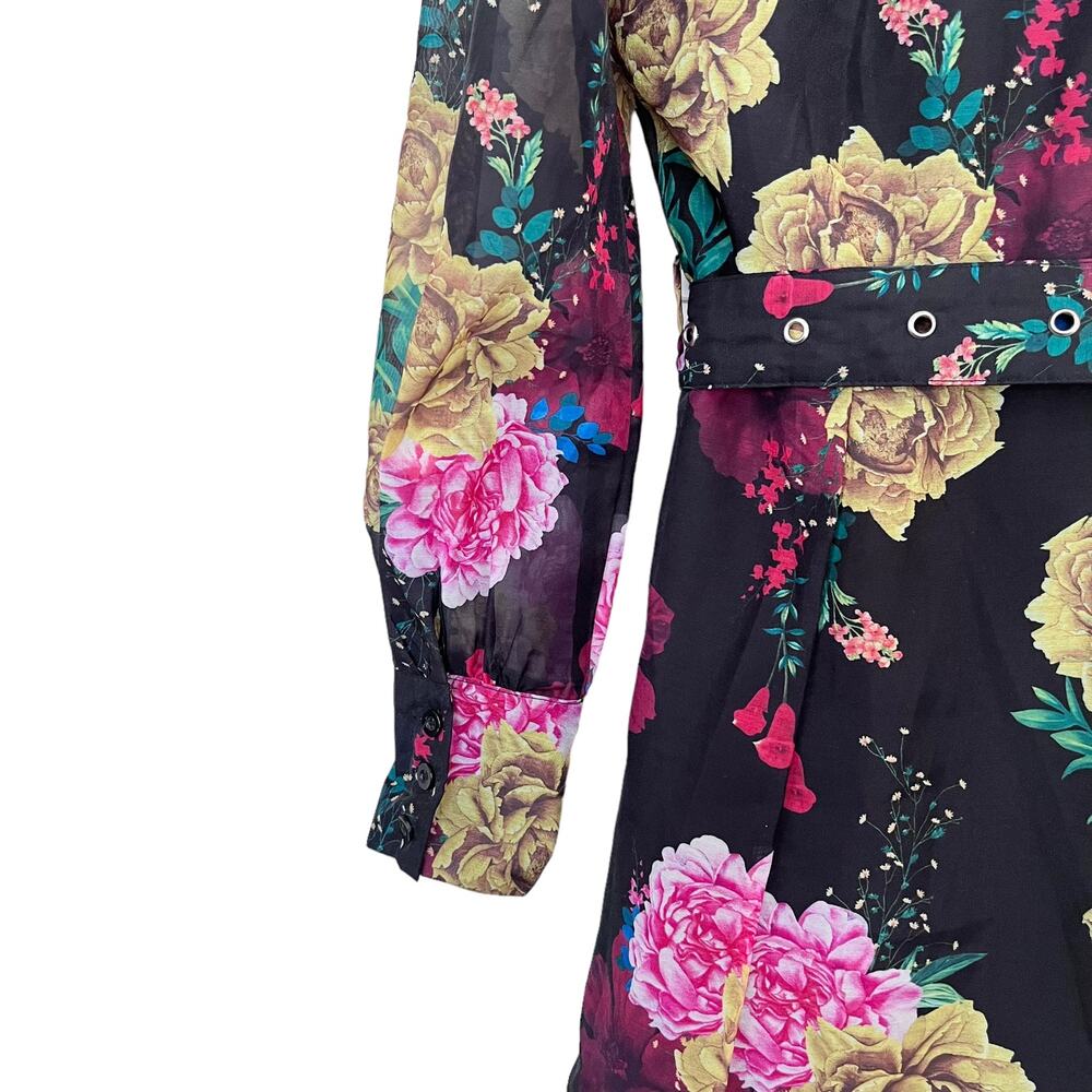 Beulah Style floral fit and flare midi shirt dress size Small - Picture 8 of 13